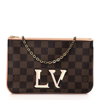 Louis Vuitton Damier Ebene Double Zip Pochette 1 of 9
