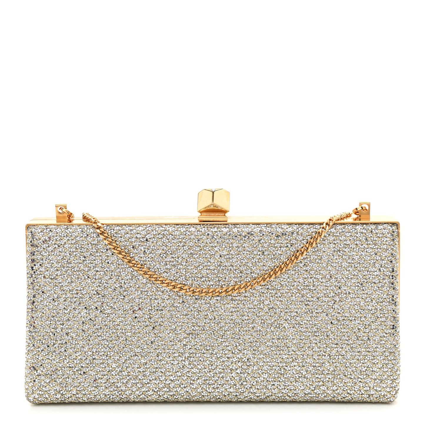 Coarse Glitter Celeste Clutch Champagne