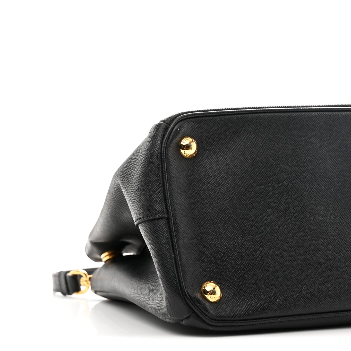 Saffiano Medium Galleria Double Zip Tote Black