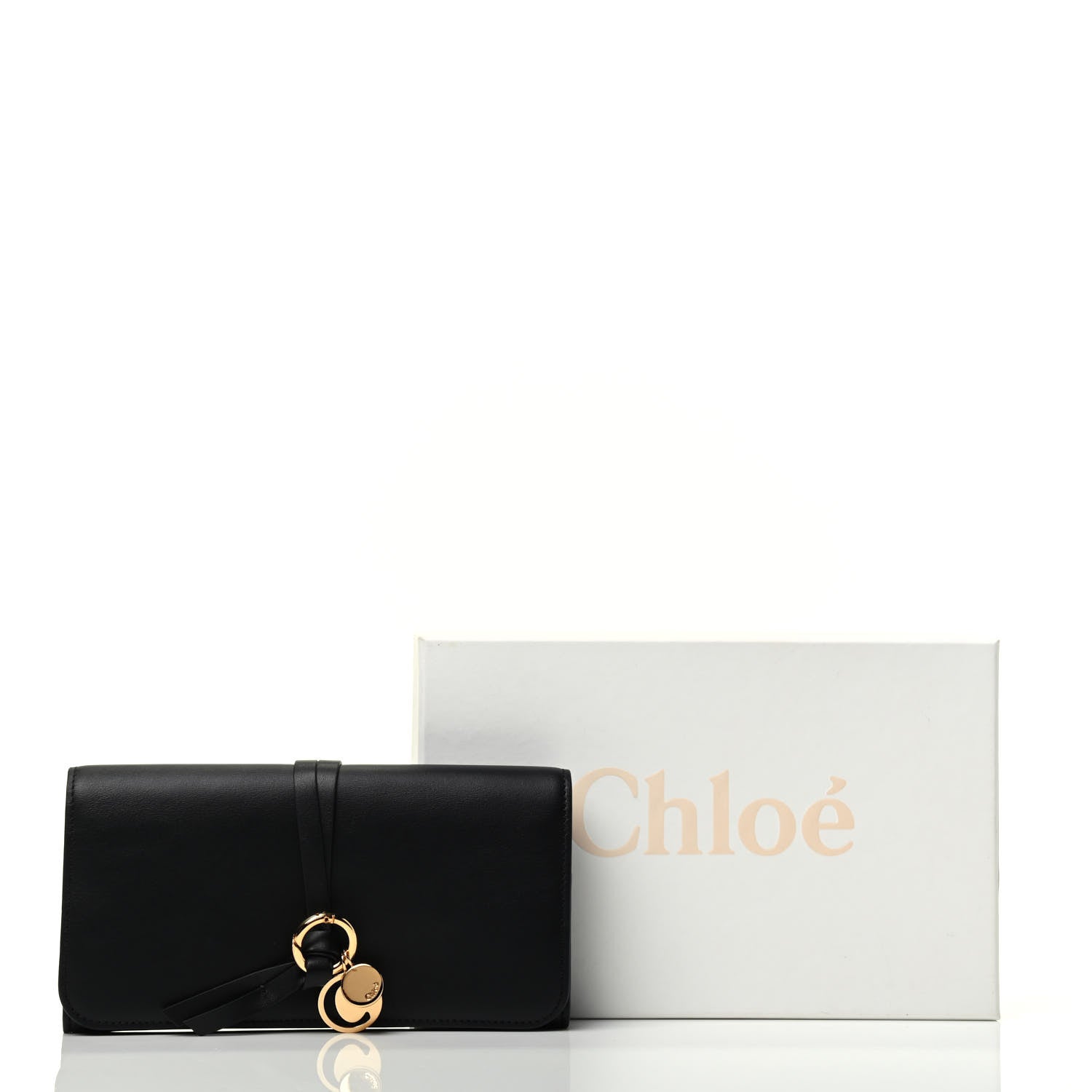 Chloe Smooth Calfskin Alphabet Long Wallet Black 5 of 5