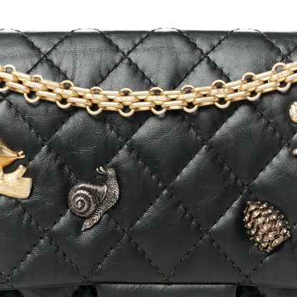 Chanel Aged Calfskin Lucky Charms 2.55 Reissue 225 Flap Black 9 of 12
