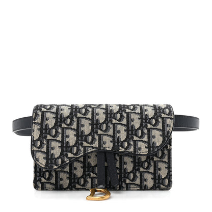Christian Dior Oblique Saddle Belt Bag Blue 1 of 13