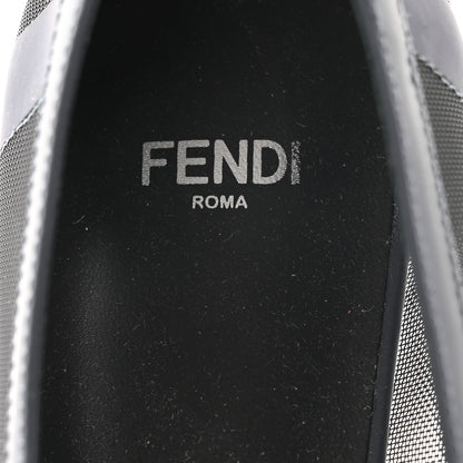 Fendi Mesh Skimmer Ballerina Flats 36 Navy Black 6 of 8