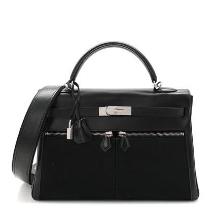 Hermes Box Toile Lakis Kelly 32 Black 1 of 19