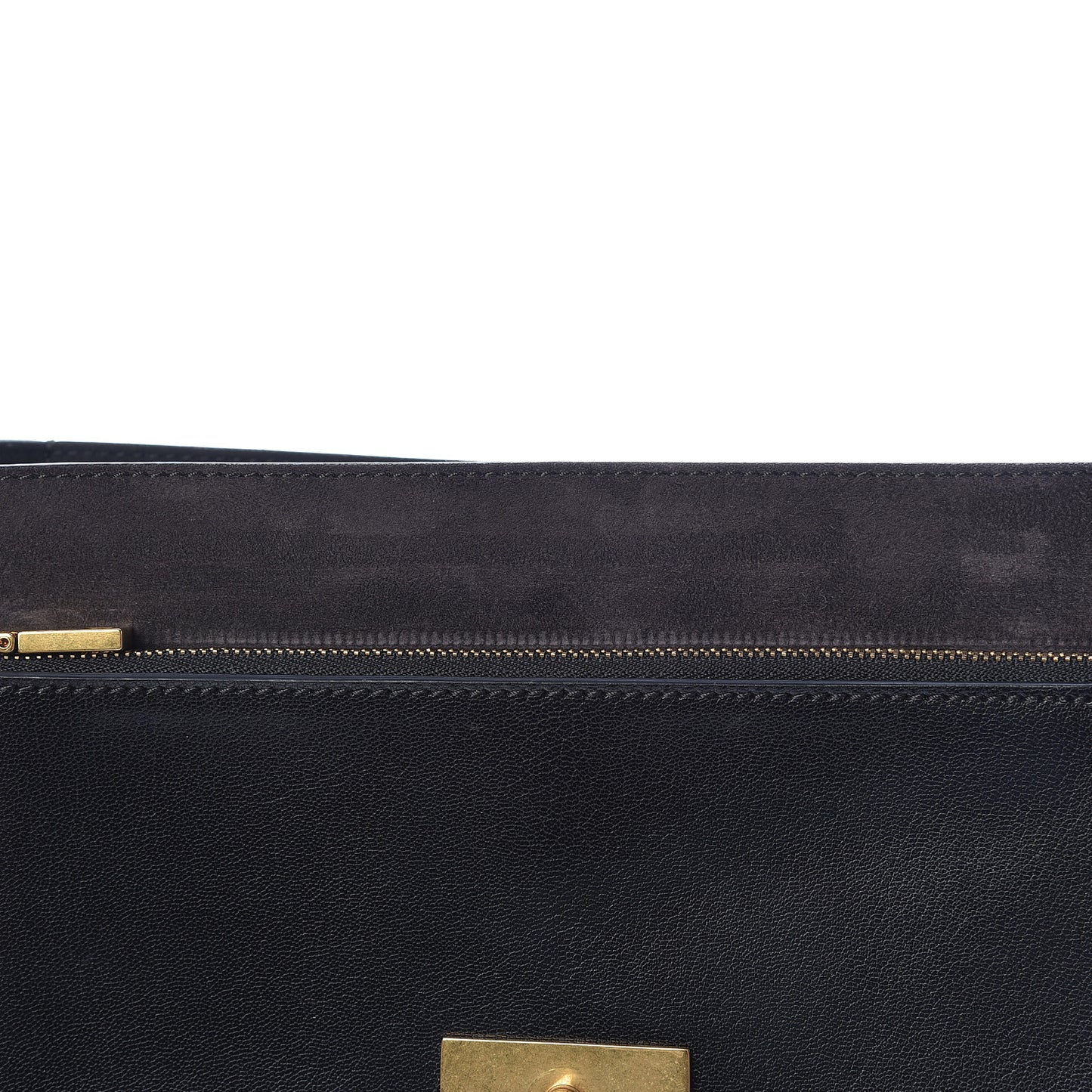 Goatskin Suede Large GV3 Flap Black Grey