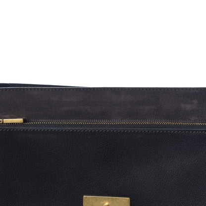 Givenchy Goatskin Suede Large GV3 Flap Black Grey 8 of 15