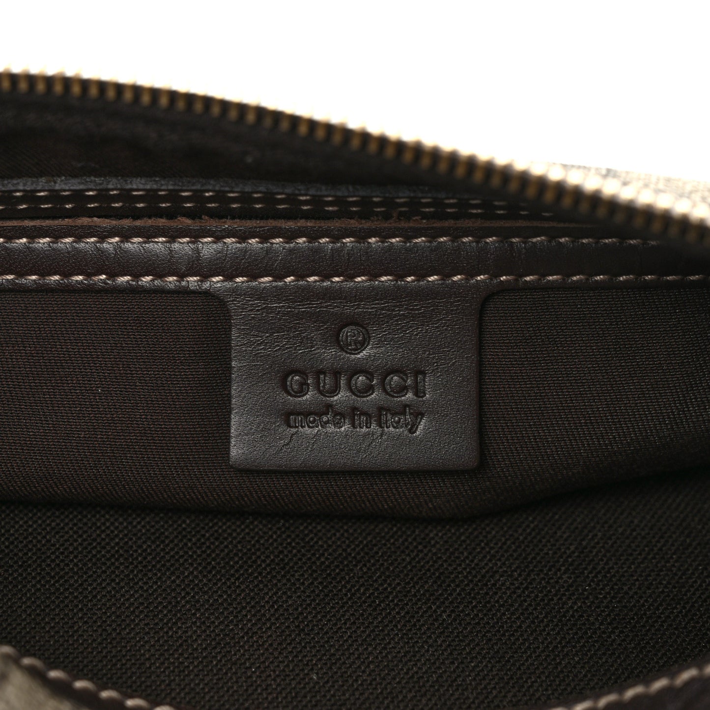 GG Supreme Monogram Belt Bag Dark Brown