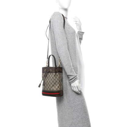 Gucci GG Supreme Monogram Web Small Ophidia Bucket Bag Brown 2 of 10