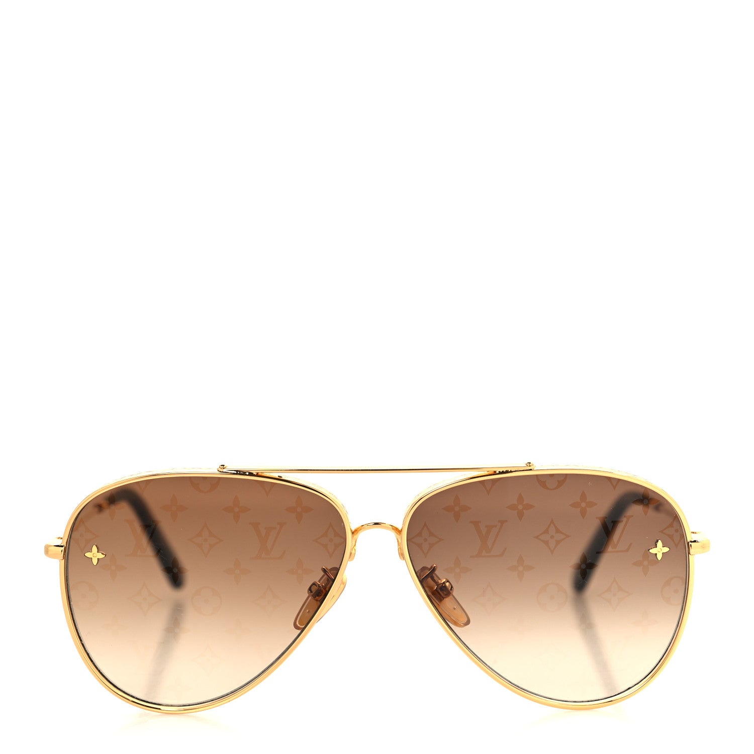 Louis Vuitton Metal The LV Pilot Sunglasses Z1619U Gradient Brown Monogram 2 of 7