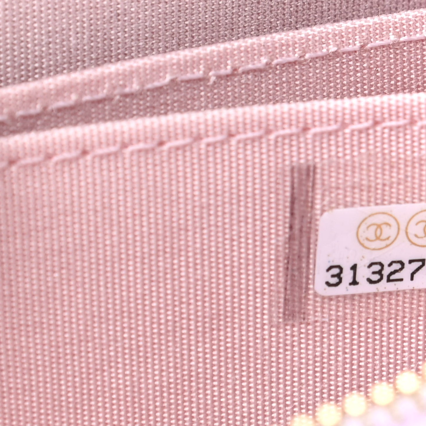 Caviar Quilted Pearl Coco Candy Zip Coin Purse Light Pink