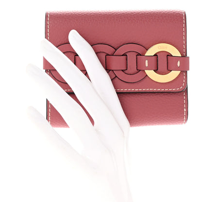 Chloe Grained Calfskin Small Darryl Trifold Wallet Faded Rose 2 of 8