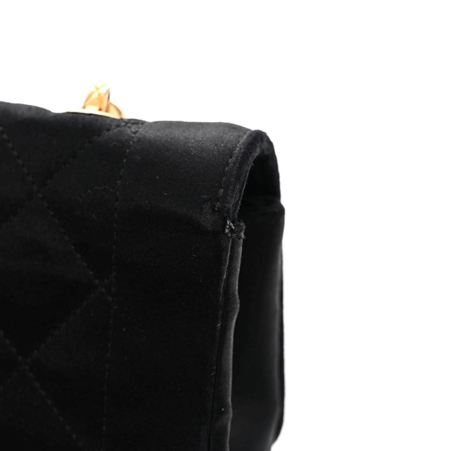 Chanel Satin Quilted Small Single Flap Bag Black 13 of 13