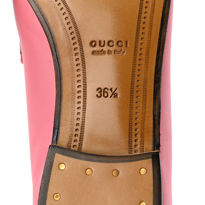 Gucci Betis Glamour Calfskin Womens Jordaan Loafers 36.5 Butterfly Pink 8 of 9