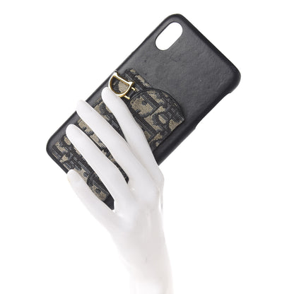 Christian Dior Oblique Calfskin Saddle iPhone XS Max Case Blue 2 of 8