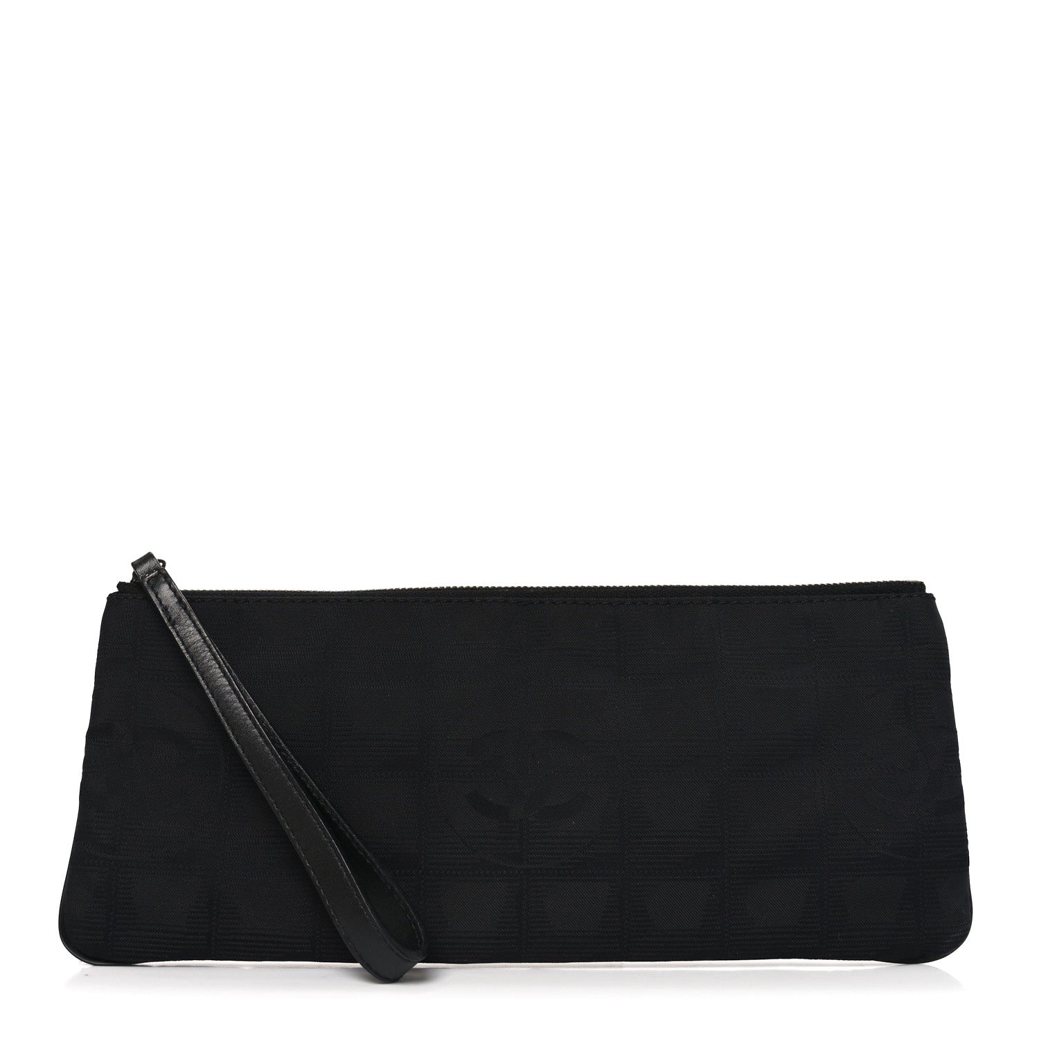 Chanel Nylon Travel Ligne Long Zip Wristlet Black 1 of 7