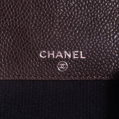 Chanel Caviar Outdoor Ligne French Wallet Brown 7 of 8