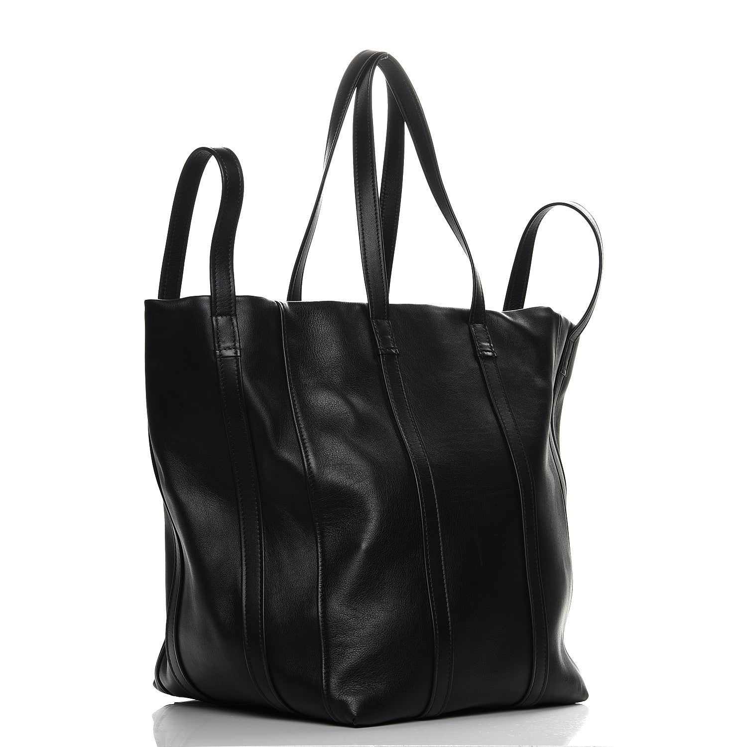 Balenciaga Calfskin Large Laundry Cabas Tote Black 4 of 10