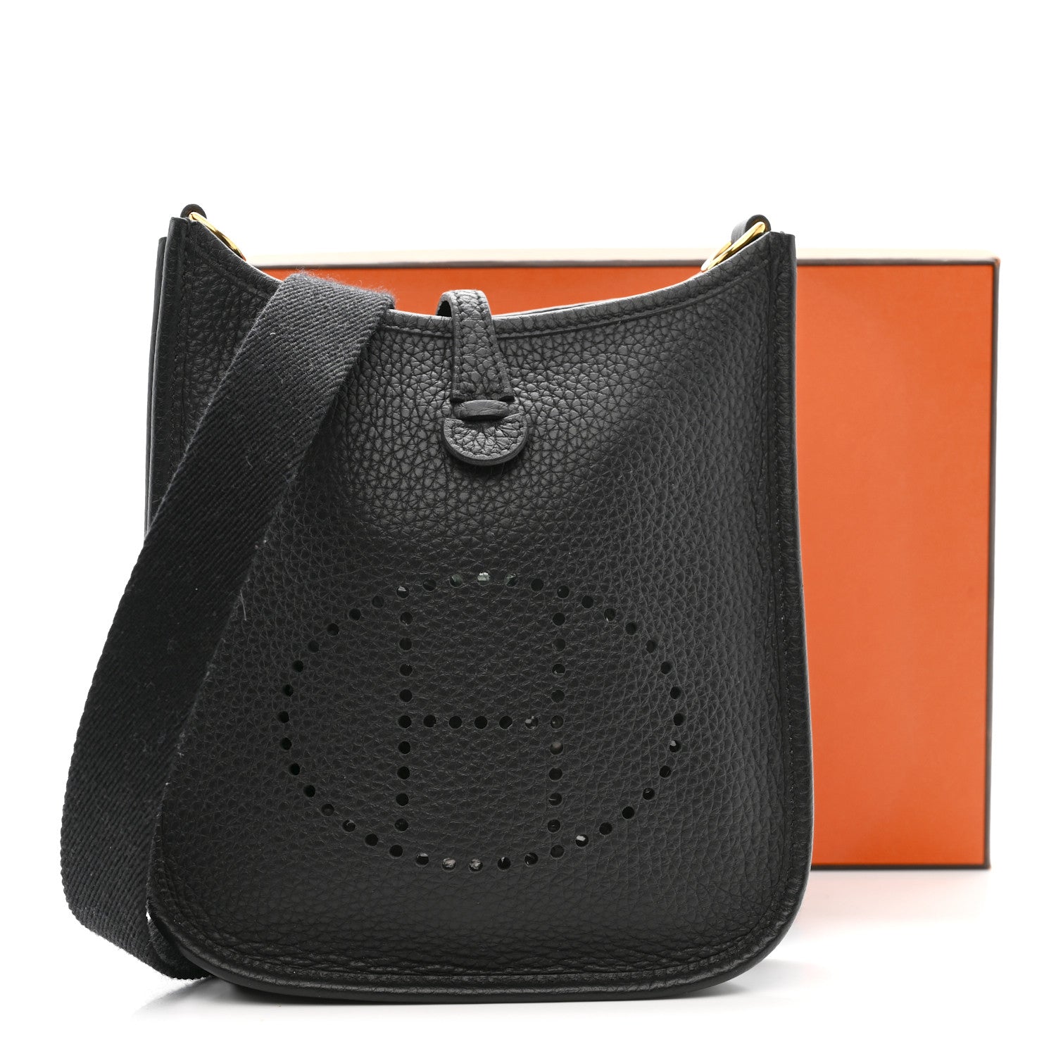 Hermes Taurillon Clemence Evelyne TPM Black 10 of 10