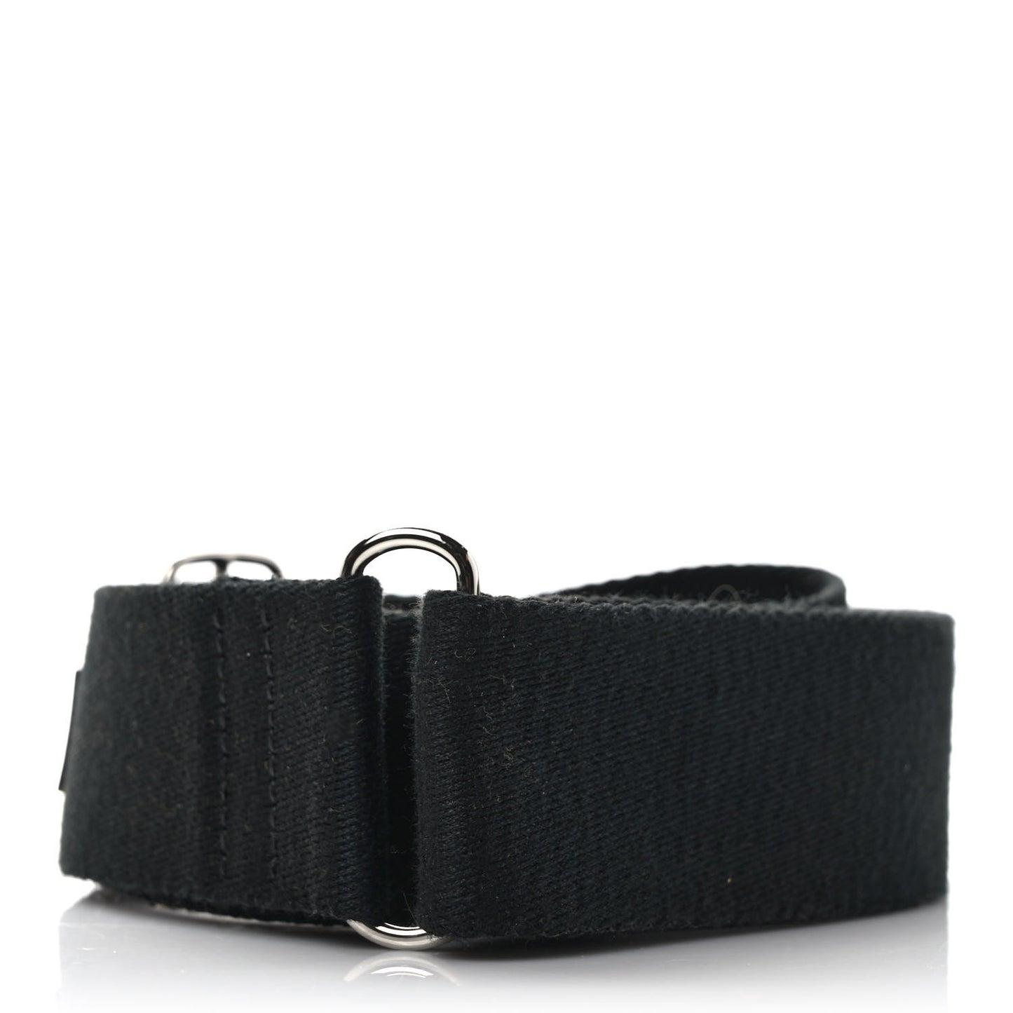 Canvas Calfskin Adjustable Shoulder Strap Black