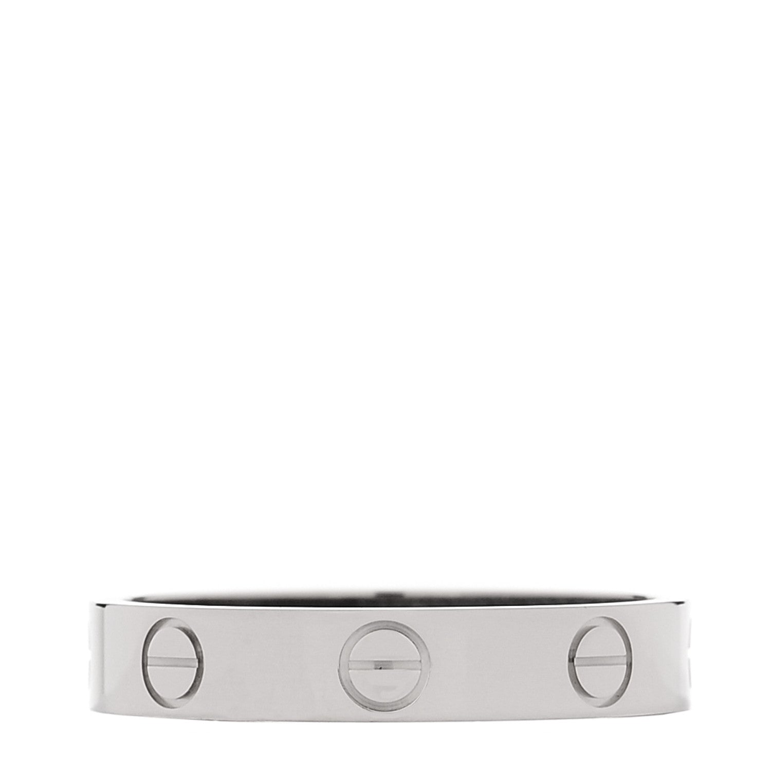 Cartier 18K White Gold 3.5mm LOVE Wedding Band Ring 54 6.75 1 of 5