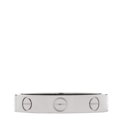 Cartier 18K White Gold 3.5mm LOVE Wedding Band Ring 54 6.75 1 of 5