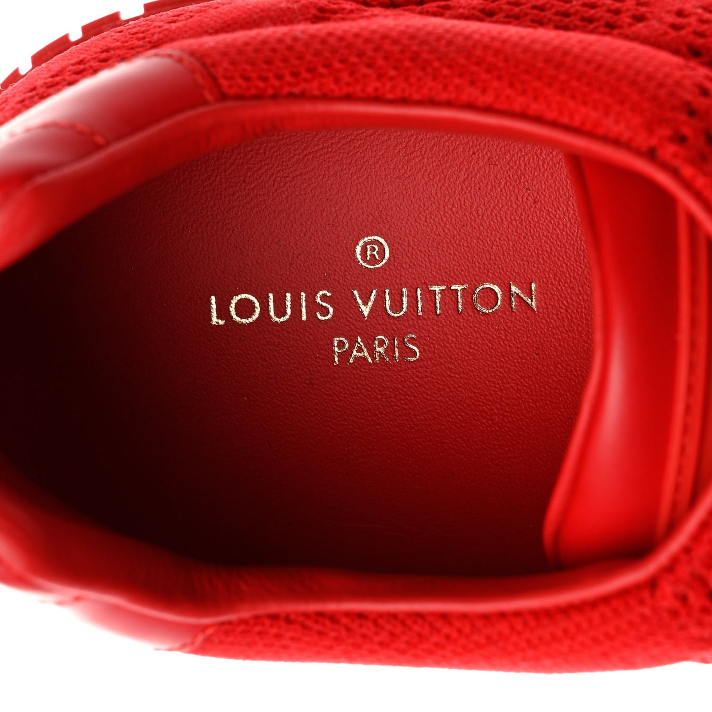 Calfskin Damier Mens Run Away Sneakers 10 Red