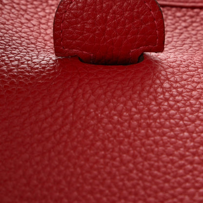 Hermes Taurillon Clemence Evelyne III PM Rouge Casaque 7 of 8