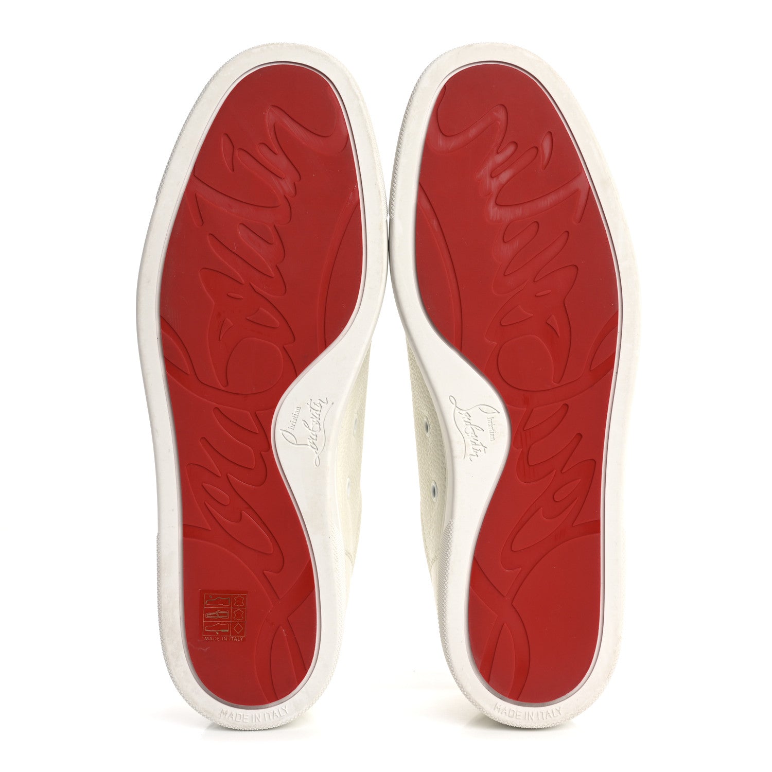 Christian Louboutin Grained Calfskin Rantulow Flat Sneakers 42 Latte 6 of 10