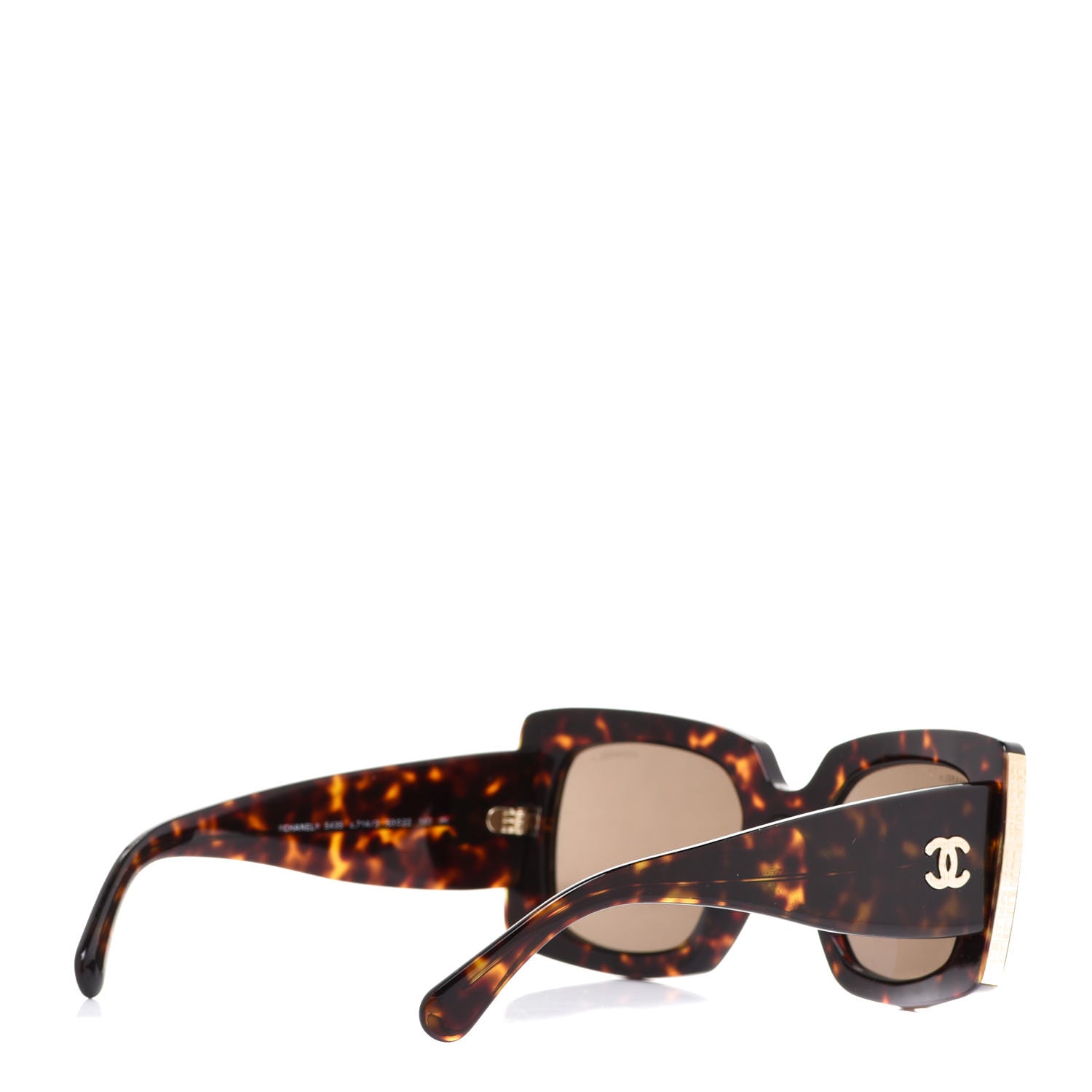 Chanel Acetate Rectangle Sunglasses 5435 Tortoise 4 of 7