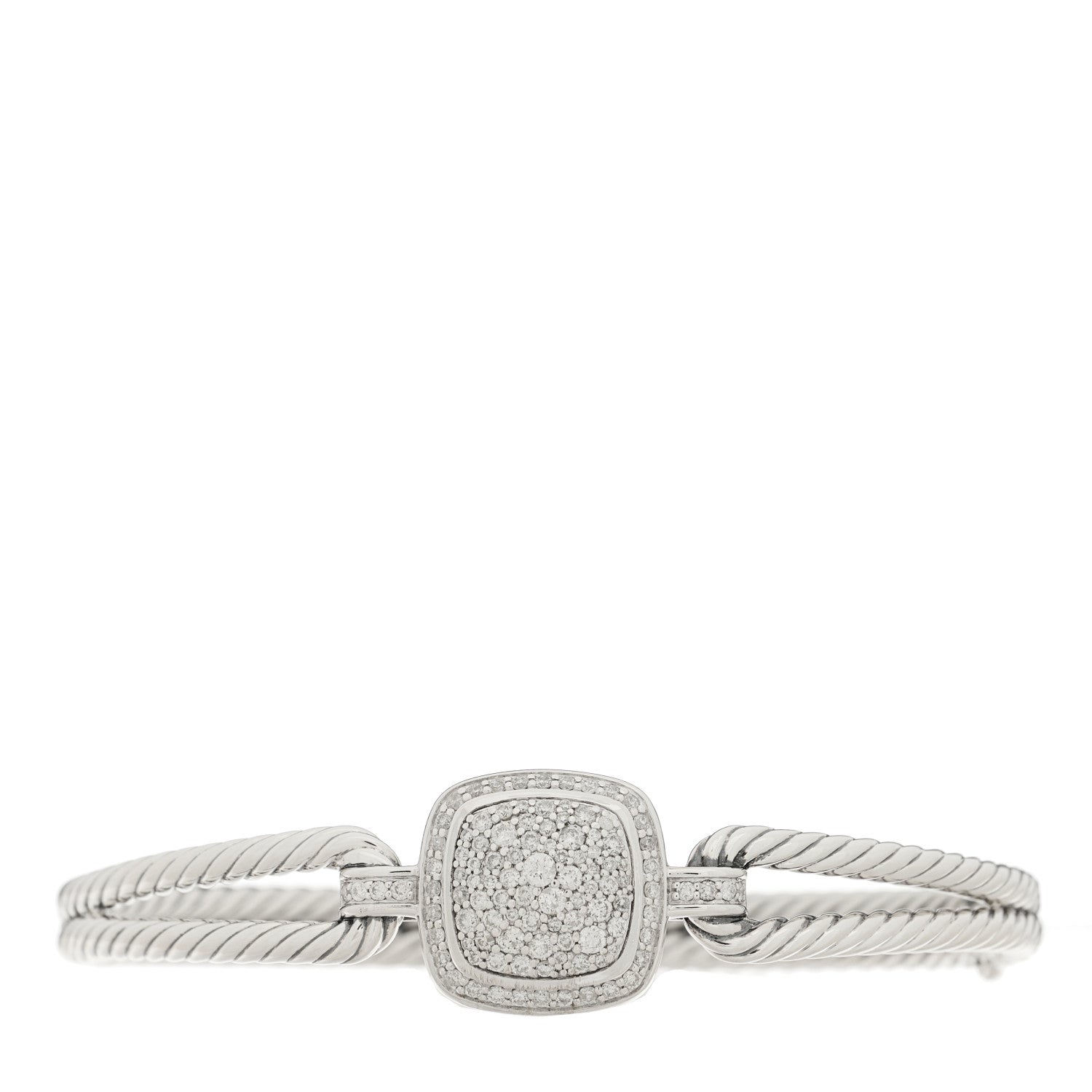 David Yurman Sterling Silver Diamond Albion Cable Bracelet 1 of 3