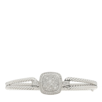 David Yurman Sterling Silver Diamond Albion Cable Bracelet 1 of 3