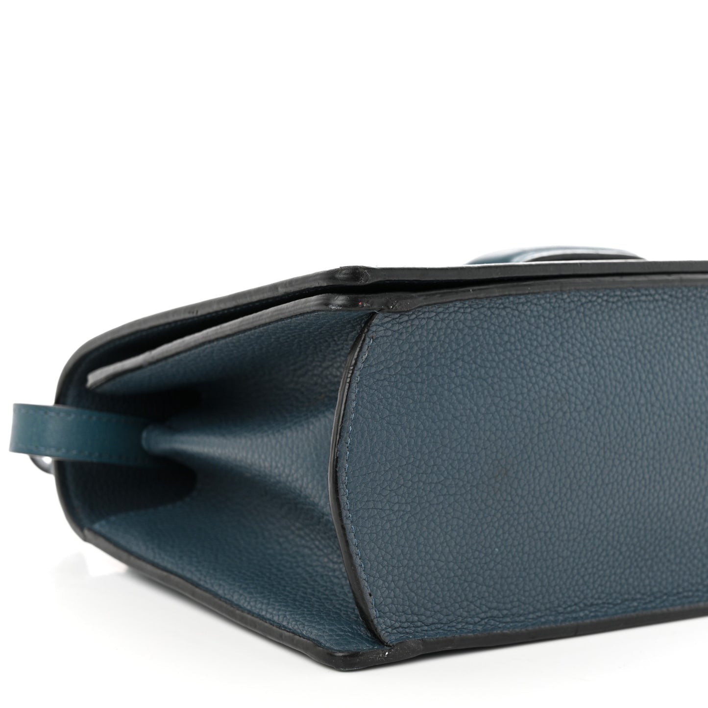 Grained Calfskin Medium Barcelona Shoulder Bag Indigo