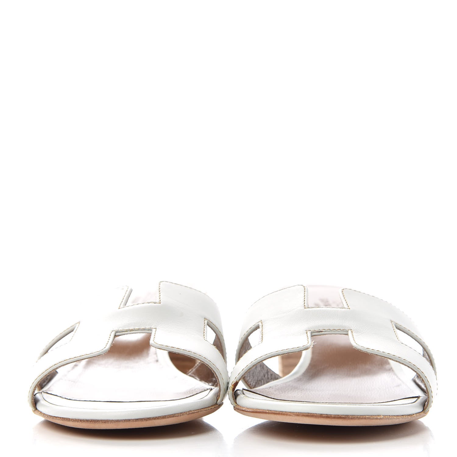 Hermes Calfskin Oasis Sandals 36.5 White 2 of 9