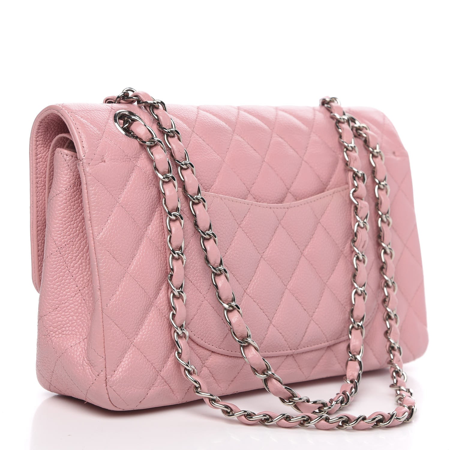 Chanel Caviar Quilted Medium Double Flap Pink 4 of 15