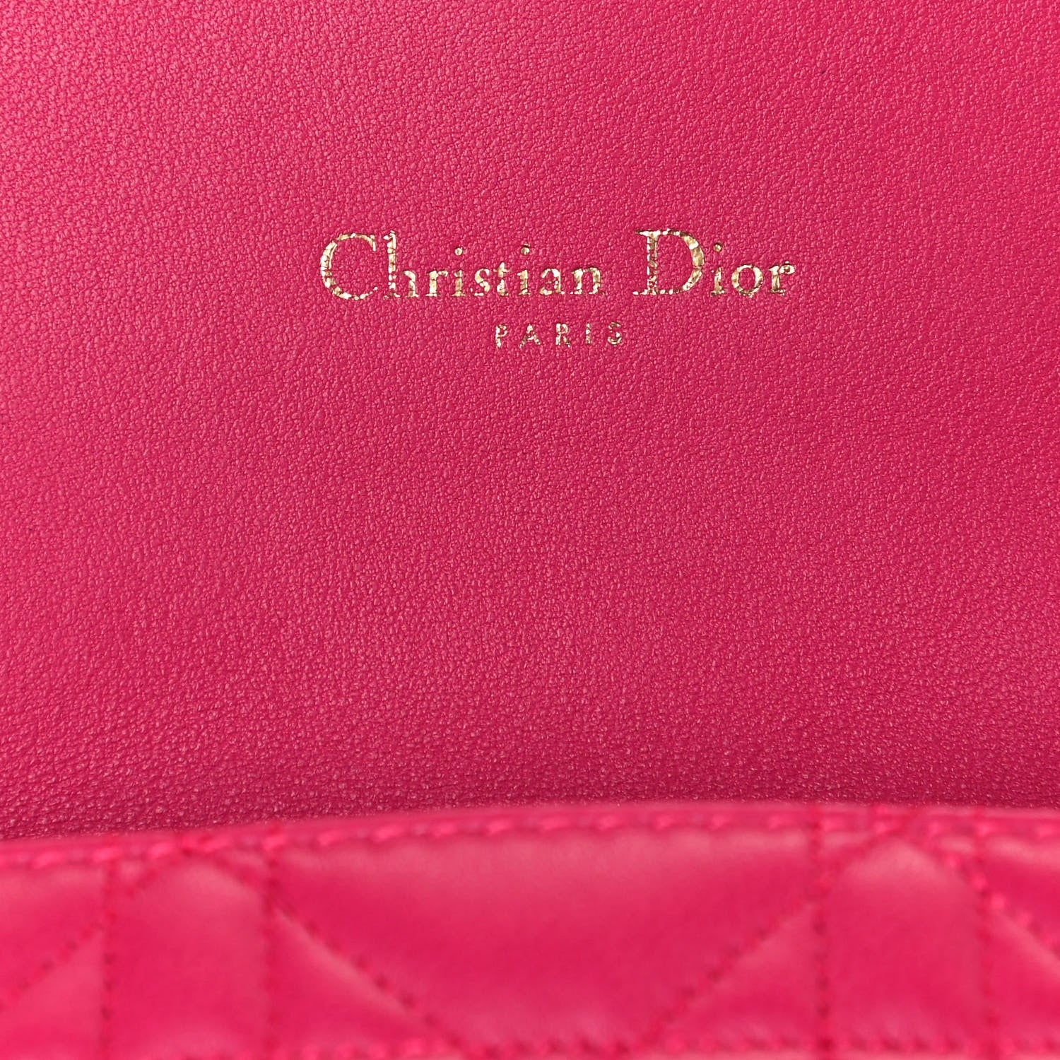 Christian Dior Lambskin Cannage Miss Dior Promenade Pouch Fuchsia 5 of 14