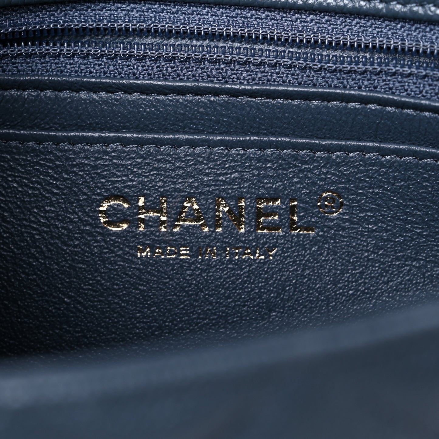 Caviar Quilted Mini Rectangular Flap Dark Grey