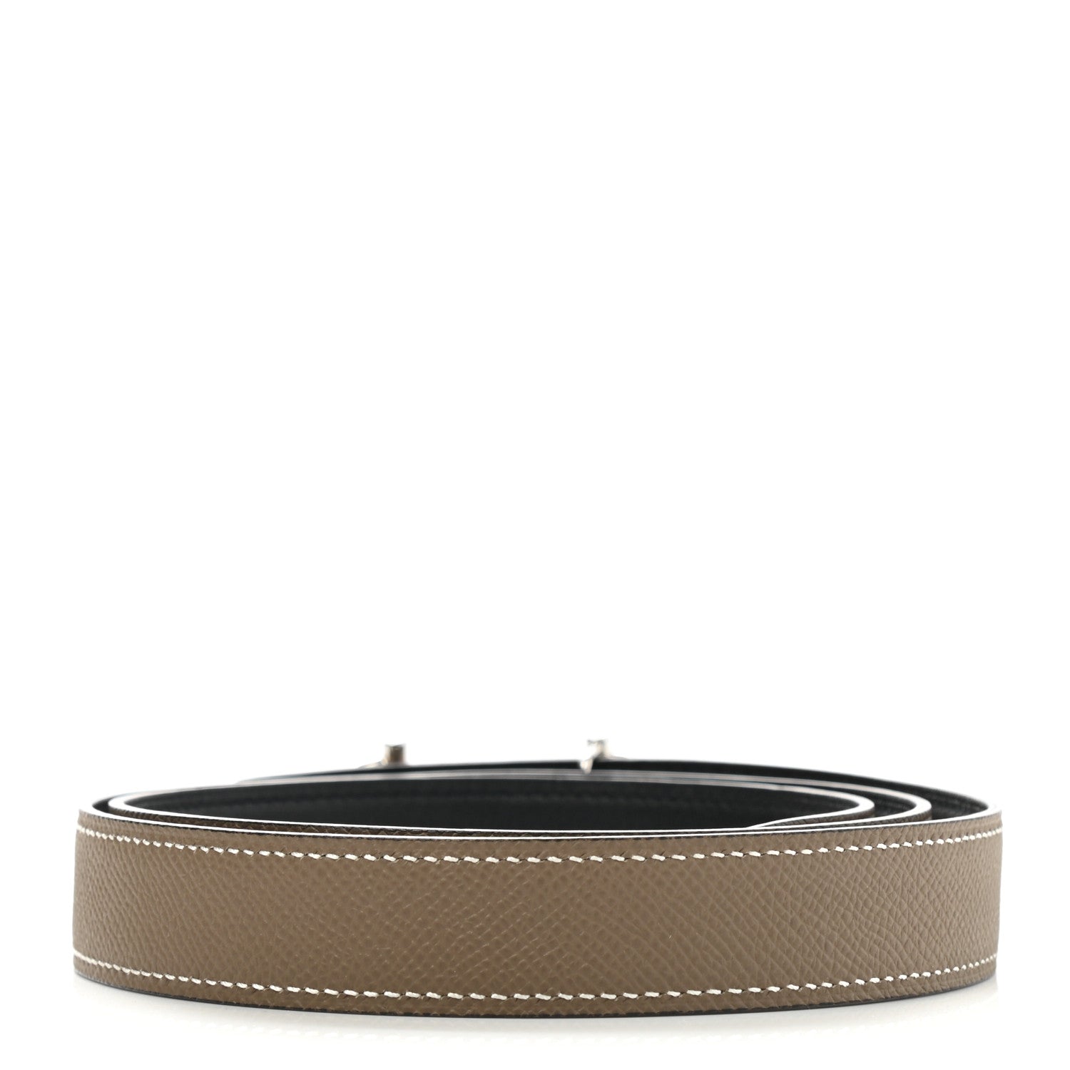 Hermes Swift Epsom 24mm Gamma Belt 90 Black Etoupe 2 of 5