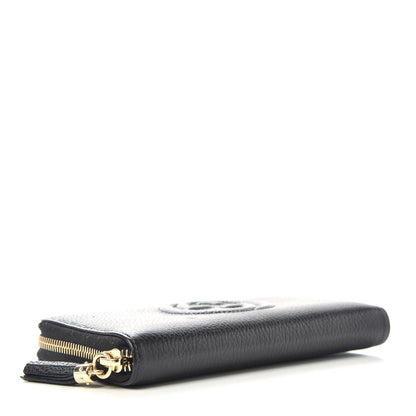 Gucci Pebbled Calfskin Soho Zip Around Wallet Black 4 of 7
