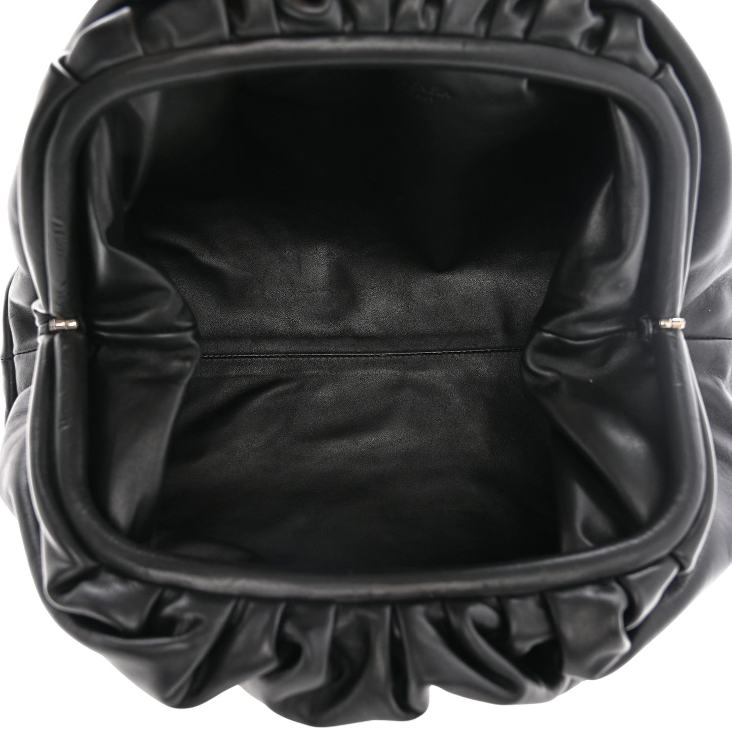 Smooth Butter Calf The Pouch Oversized Clutch Black