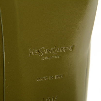 Saint Laurent Vitello Vernice Tribtoo 105 Pumps 40.5 Soft Olive 6 of 8