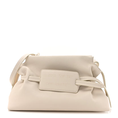 Off-White Calfskin Zip Tie Clutch White 1 of 12