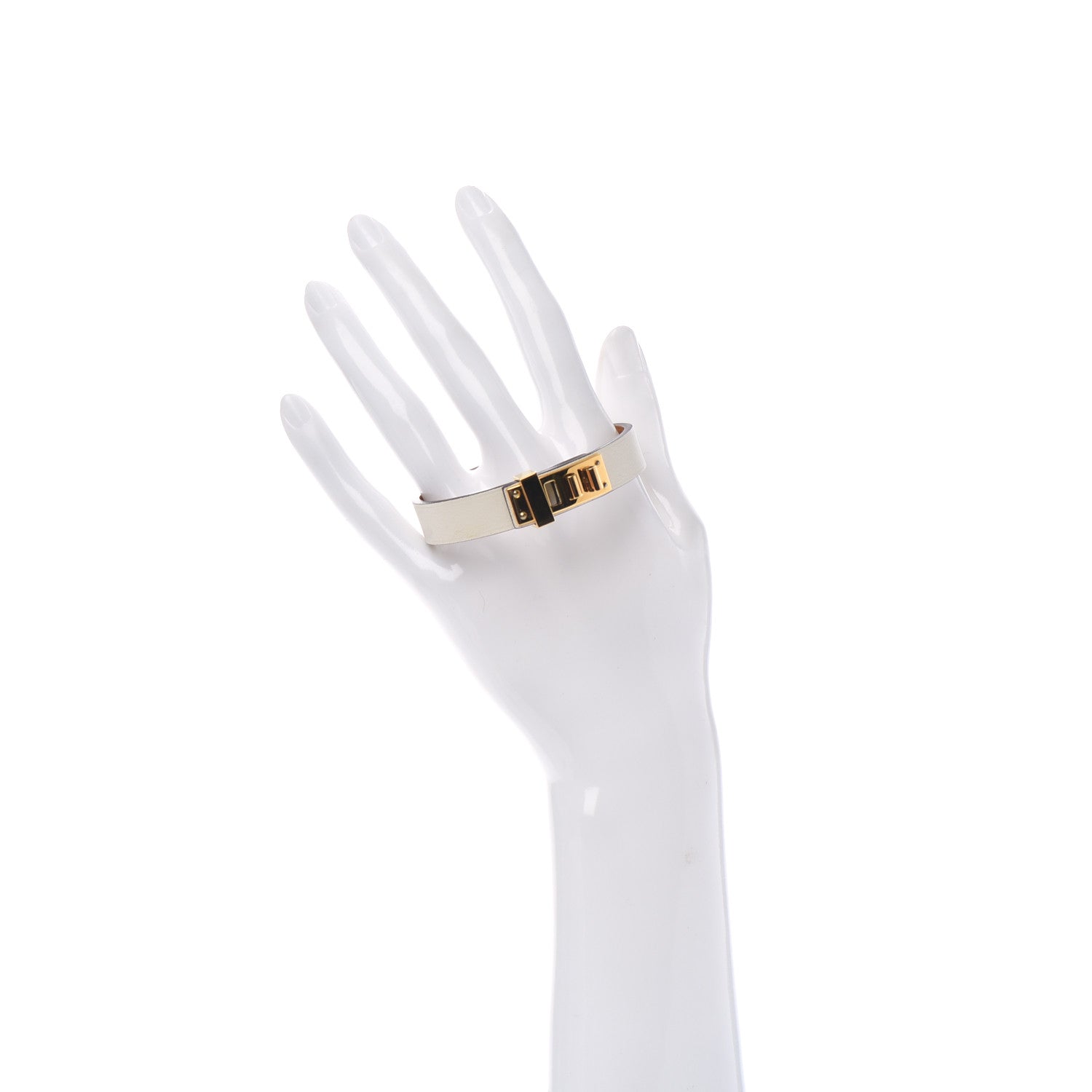 Hermes Swift Mini Dog Clous Carres Bracelet Craie 2 of 5