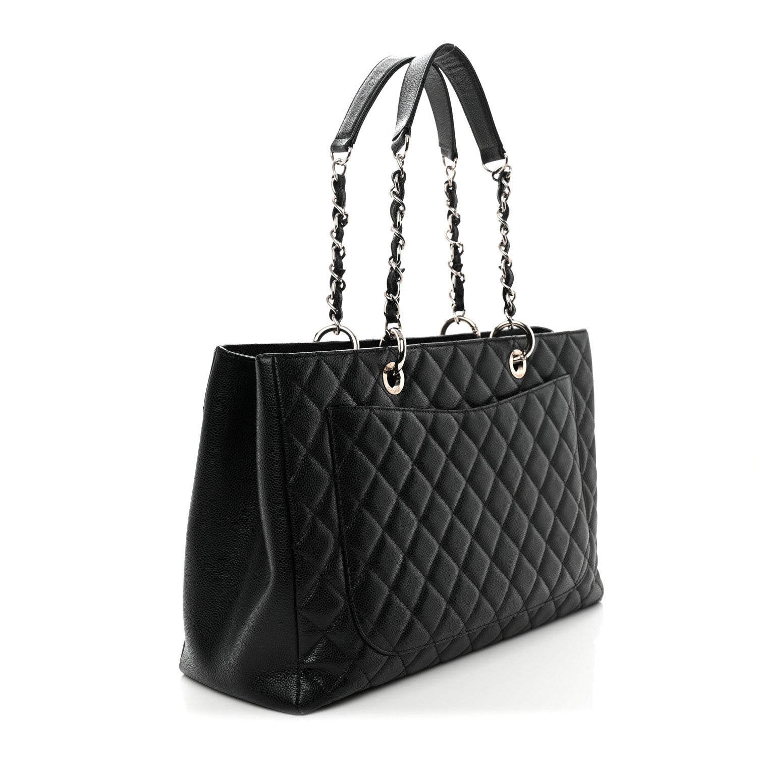 Chanel Caviar Quilted XL Grand Shopping Tote GST Black 3 of 10