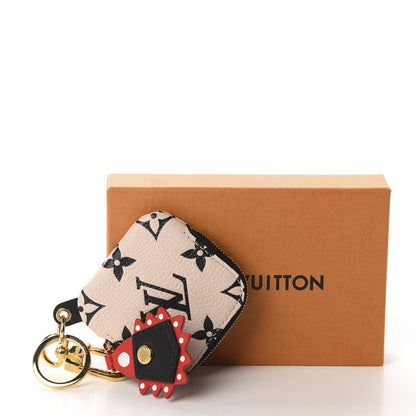 Louis Vuitton Empreinte Monogram Giant Crafty Square Pouch Bag Charm Key Holder Creme Black 7 of 7