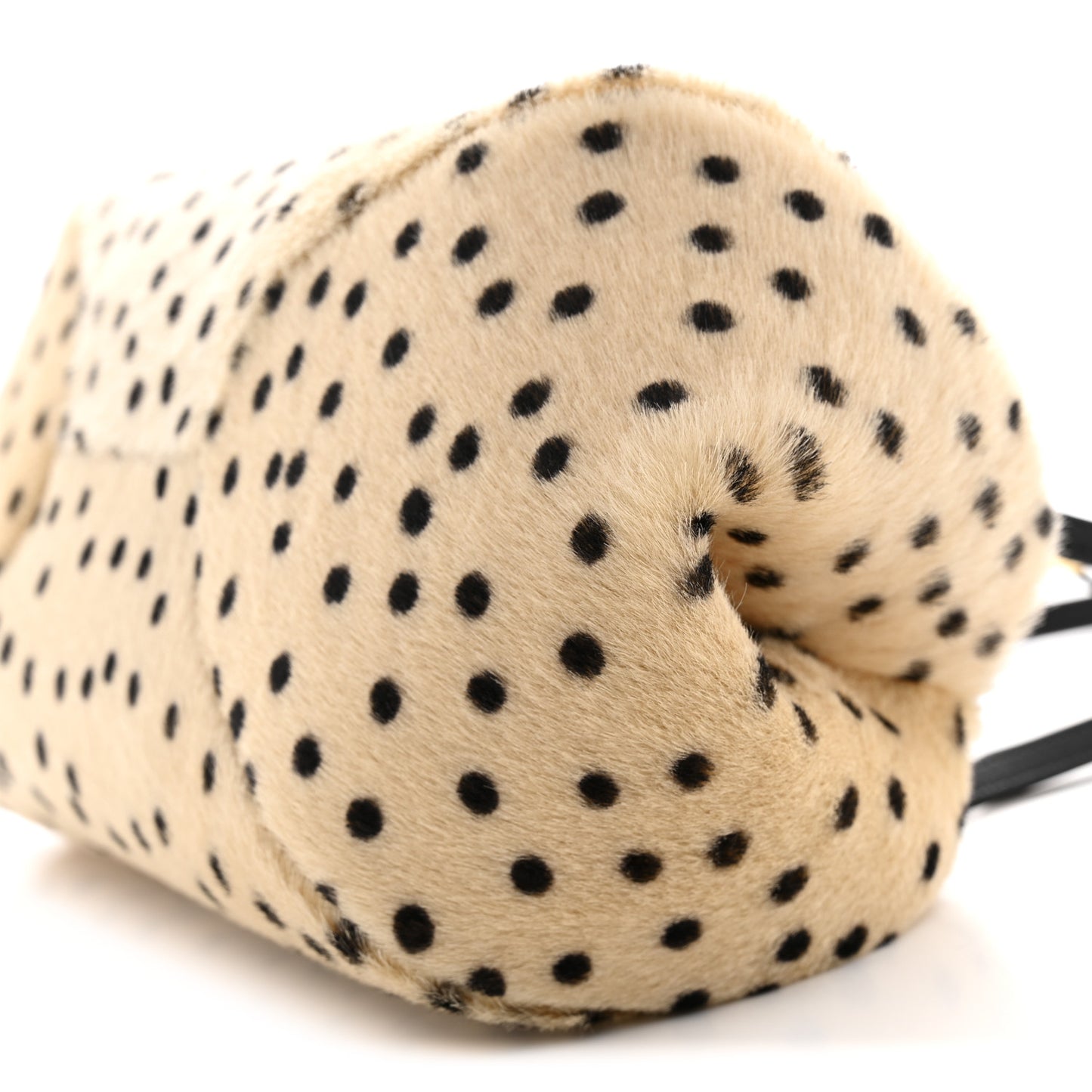 Pony Hair Cheetah Printed Creative Fabrics CC Clutch With Strap Light Beige Black