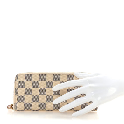 Louis Vuitton Damier Azur Clemence Wallet Rose Ballerine 2 of 6