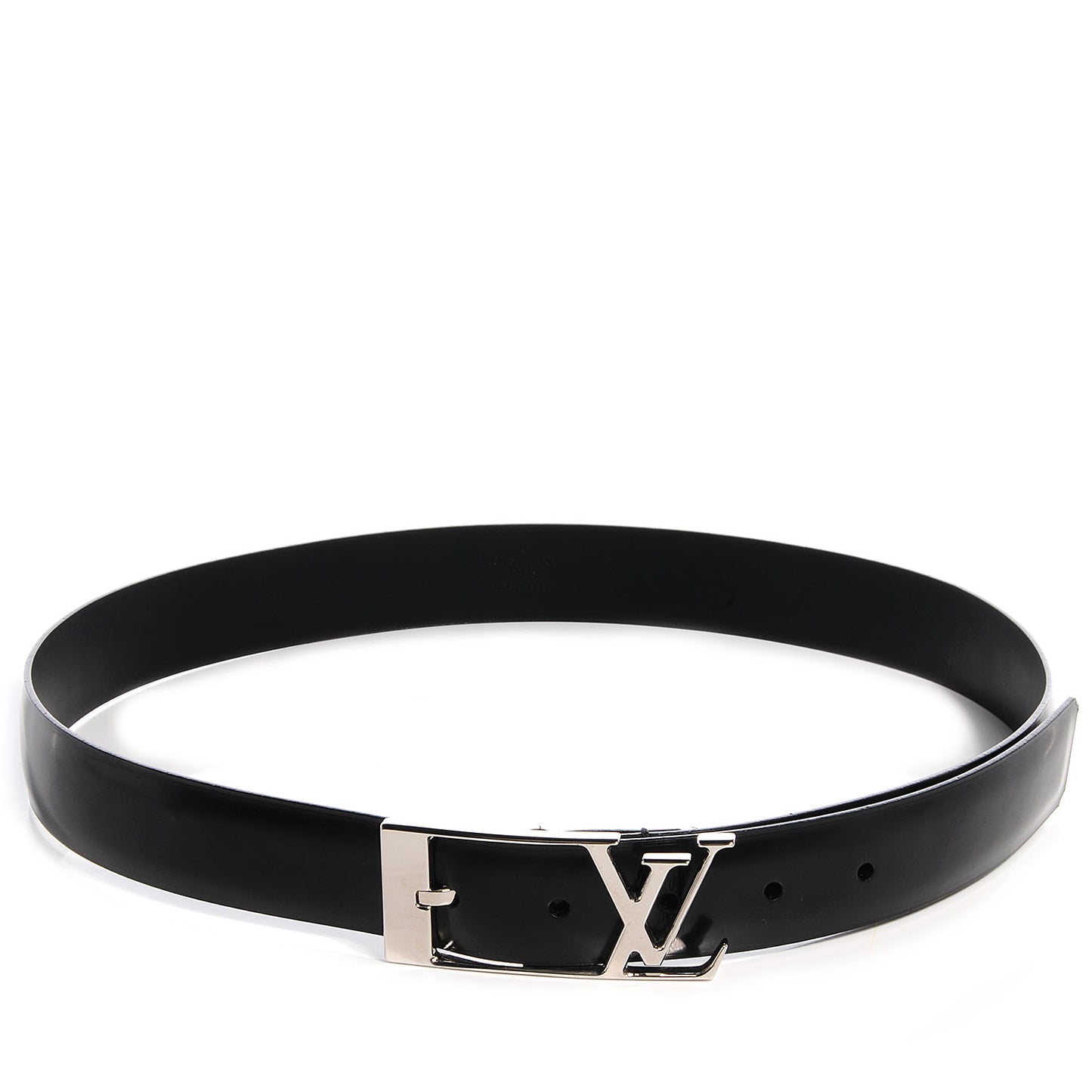 Glazed Calfskin Anagramme Belt 85 34 Black