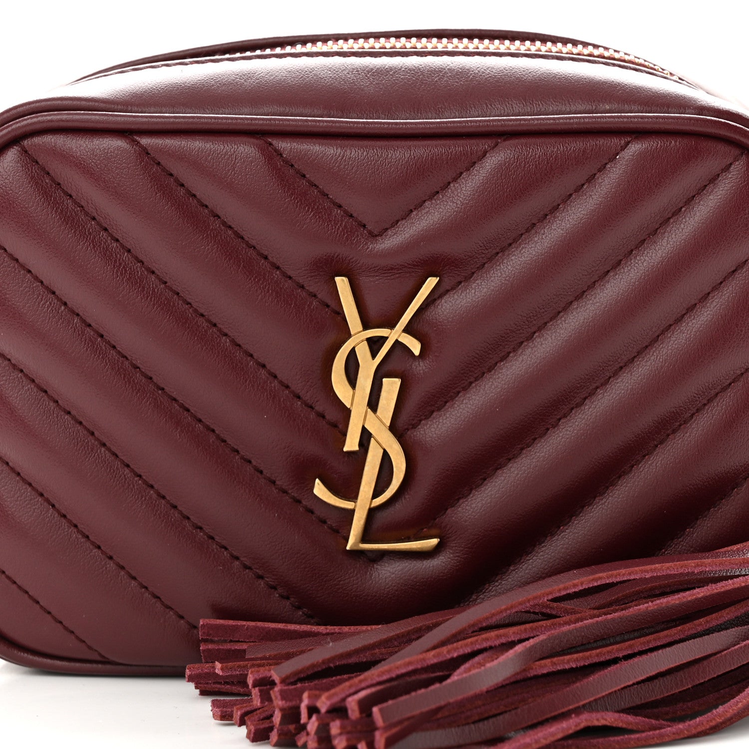 Saint Laurent Calfskin Matelasse Monogram Lou Belt Bag Legion Red 8 of 10