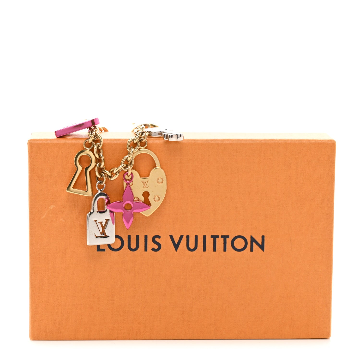 Louis Vuitton Love Lock Heart Key Chain Holder Bag Charm 5 of 5