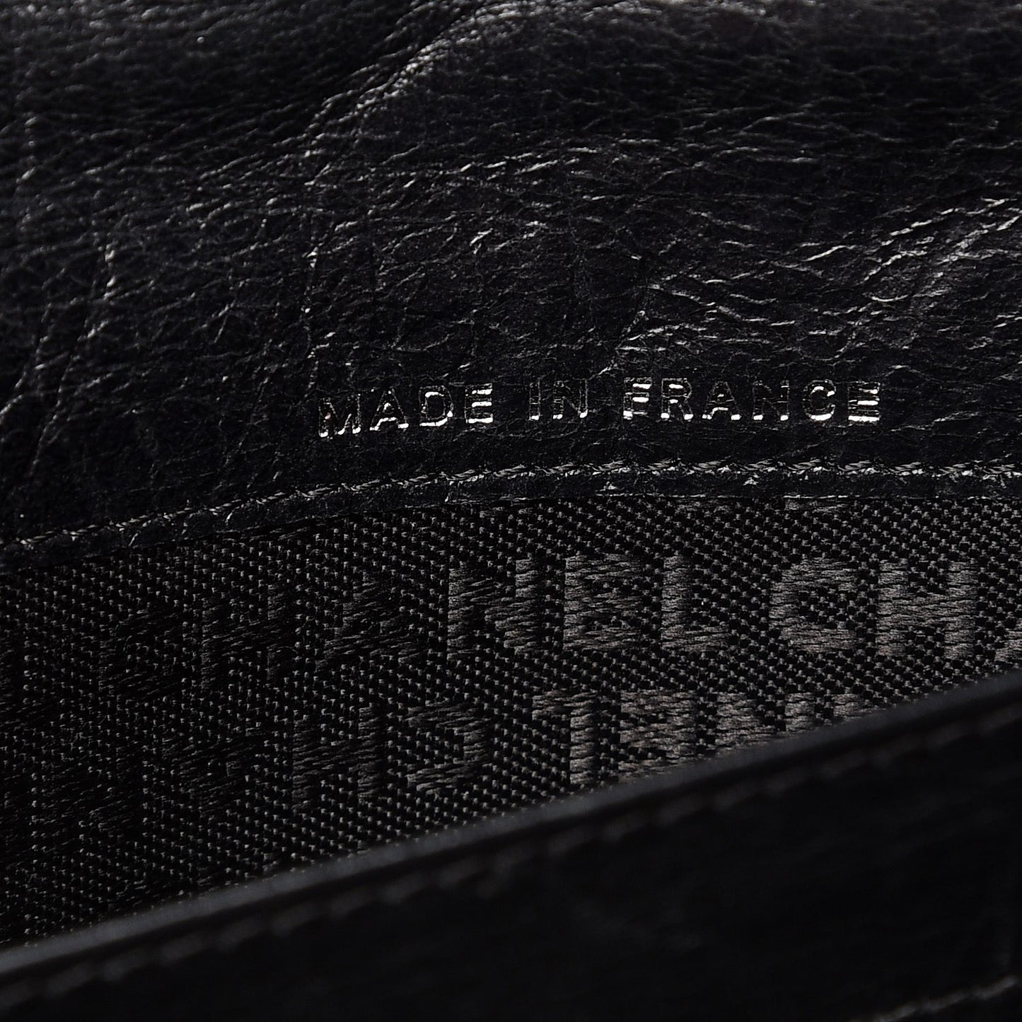 Calfskin Quilted Cambon Yen Wallet Black
